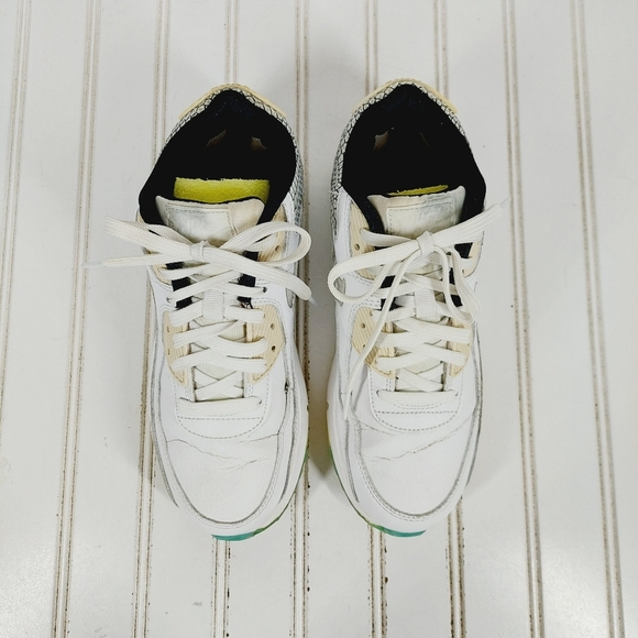 Nike Air Max 90 SE 2 White Platinum Tint Lace Up Sneakers A839 - Picture 8 of 12